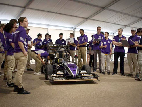IRC provided waterjet cutting for UW baja and formula cars