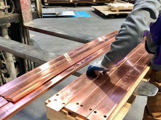 Waterjet-Cut Copper Bus Bars