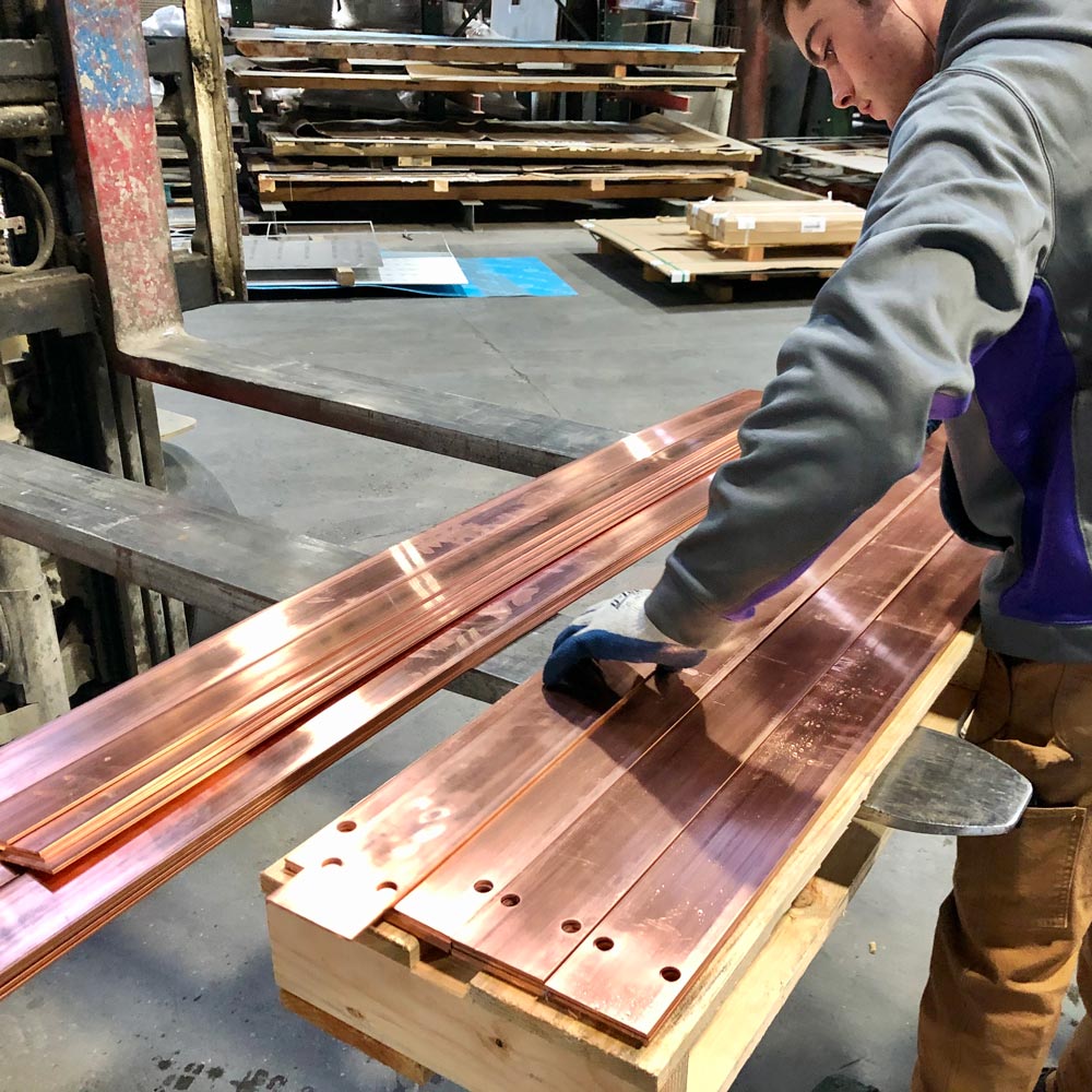 Copper Bus Bars Cut On Waterjet